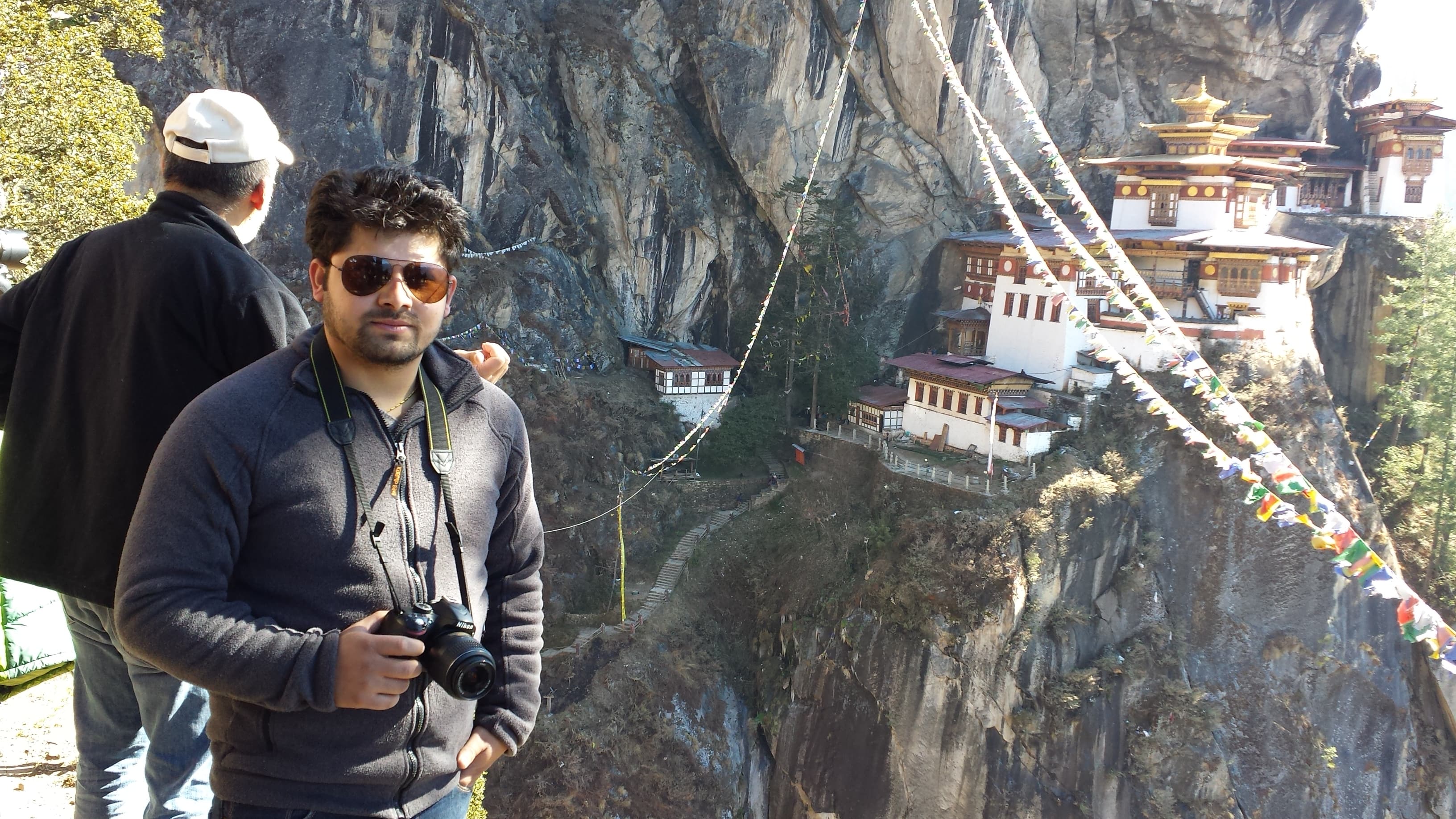 Anupam at the Tiger's Nest Temple